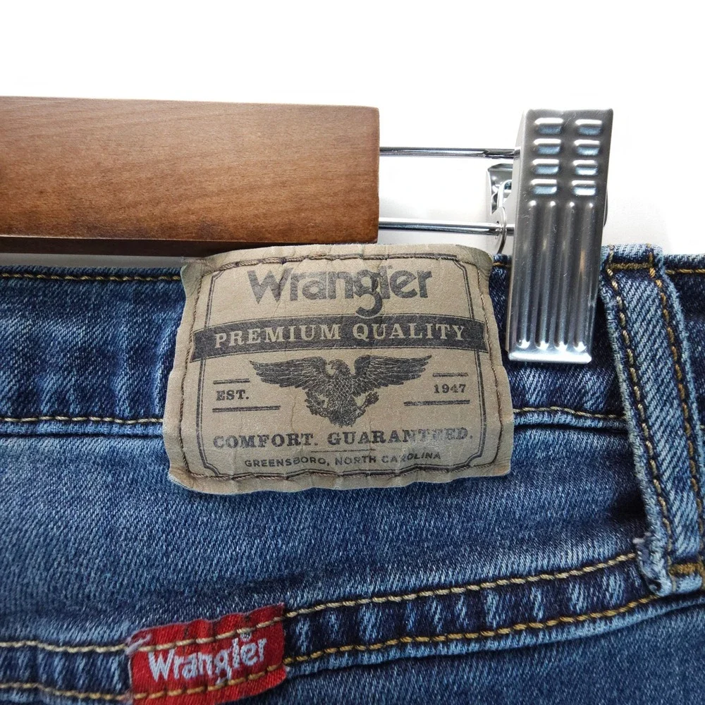 Wrangler Slim Straight Jeans Mens 32x30‎ Blue Streetwear Skate Denim Pants